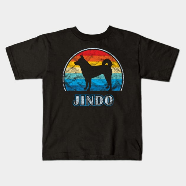 Jindo Vintage Design Dog Kids T-Shirt by millersye